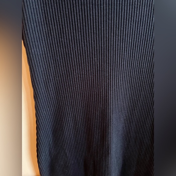 by the way. Black Ribbed Midi Dress - Picture 4 of 8